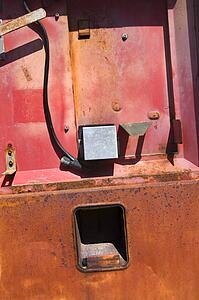 Side of old rusty machinery