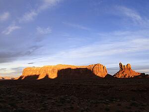 Scenic landscape of mesas in Monument Valley