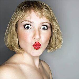 Woman who is looking surprise