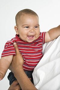 Man holding little baby