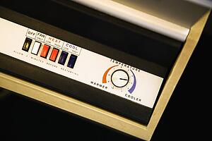 Close-up old-style air conditioning 