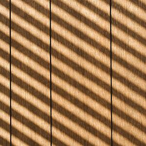Sunlight reflecting diagonal stripes onto wood paneling