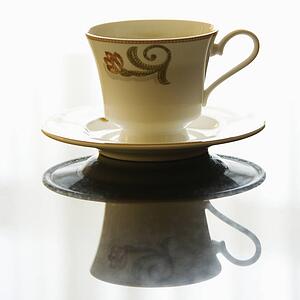 Still life of coffee cup