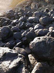 Variety of rocks on the coast of Maui, Hawaii