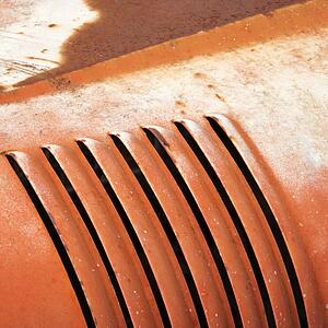 Abstract close up of vent on old automobile