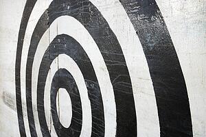 Black and white bullseye target