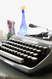 Typewriter sitting on counter