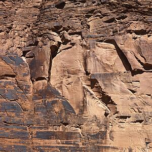 Close-up of red rock wall in Utah