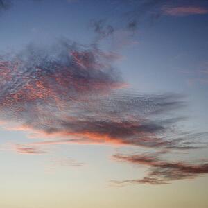 Wispy cirrus clouds at sunrise