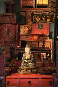 Buddha statue in antique store