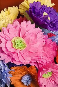 Colorful paper flower bouquet