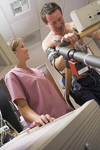 Nurse With Patient During Health Check