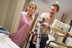 Nurse With Patient During Health Check