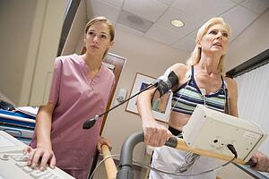 Nurse With Patient During Health Check
