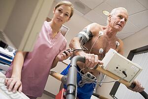 Nurse With Patient During Health Check