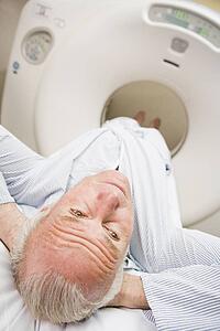 Patient About To Have A Computerized Axial Tomography (CAT) Scan