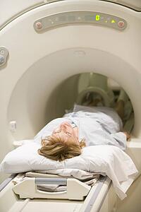Patient Undergoing For A Computerized Axial Tomography (CAT) Scan