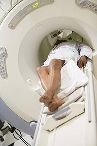 Patient Undergoing For A Computerized Axial Tomography (CAT) Scan