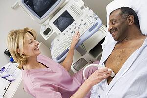 Nurse Giving Patient An Ultra Sound 
