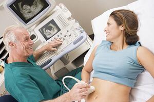 Doctor Giving Patient An Ultra Sound 