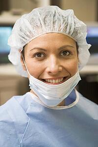 Portrait Of Surgeon In Surgical Scrubs