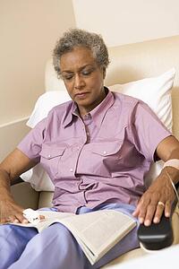 Patient Reading A Magazine