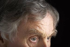 Close-up of senior man