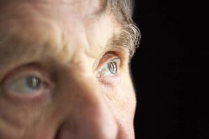 Close-up of senior man