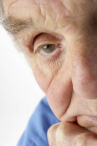 Close-up of senior man