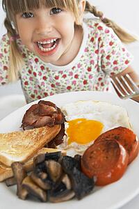 Toddler Eating Unhealthy Breakfast