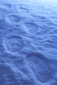 Footprints Walking Through Snow