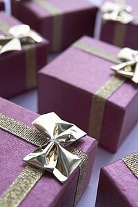 Group Of Gift Wrapped Christmas Presents