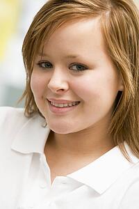 Portrait Of Teenage Girl Smiling