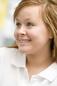 Portrait Of Teenage Girl Smiling