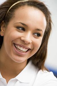 Portrait Of Teenage Girl Smiling