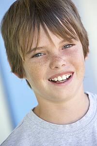 Portrait Of Pre-Teen Boy Smiling