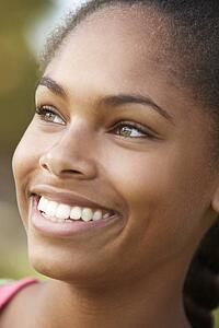 Portrait Of Teenage Girl Smiling