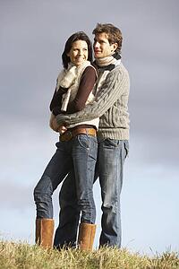 Couple Embracing In Park