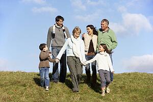 Family Walking In The Park