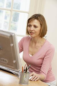 Woman Using Computer