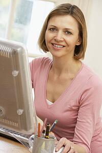 Woman Using Computer