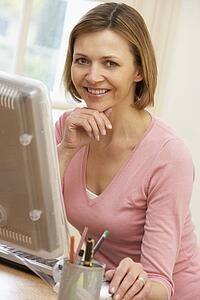 Woman Using Computer