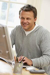 Man Using Computer