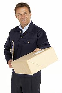 Courier Handing Over A Parcel