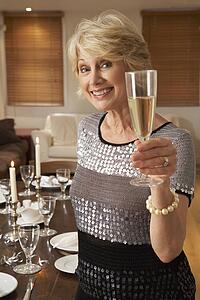 Woman Throwing A Dinner Party