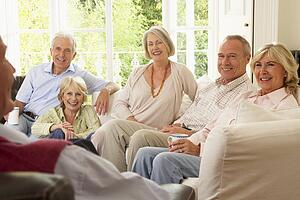 Friends Socializing At Home