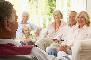 Friends Socializing At Home