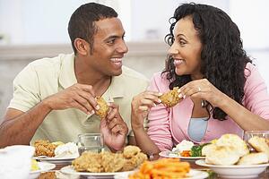 Couple Having Lunch Together At Home