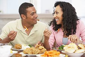 Couple Having Lunch Together At Home