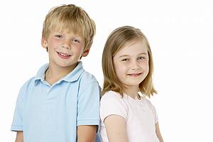 Brother And Sister Smiling